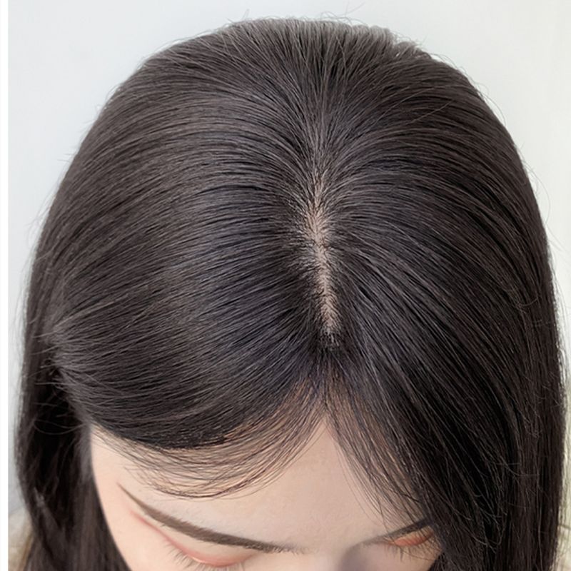 Hot Selling | Skin Base Hair Topper With 4 Clips In Silk Top Virgin Eu