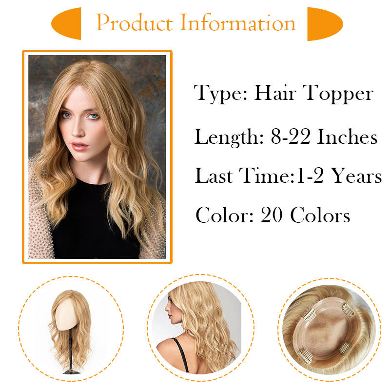 Wavy Topper High Quality Curly Hair Toppers For Women Natural And Soft